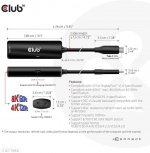 Club 3D CAC-1588 Type C - HDMI 2.1 PD 100W -aktiivinen adapteri, 4K120 Hz - 8K60Hz