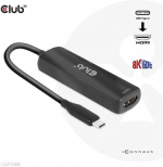 Club 3D CAC-1588 Type C - HDMI 2.1 PD 100W -aktiivinen adapteri, 4K120 Hz - 8K60Hz