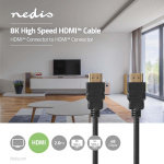 Nedis Ultra High Speed HDMI ™ -kaapeli | HDMI™ liitin | HDMI™ liitin | 8K@60Hz | 48 Gbps | 2.00 m | Pyöreä | 6.5 mm | Musta | Label Nedis Ultra High Speed HDMI ™ -kaapeli | HDMI™ liitin | HDMI™ liitin | 8K@60Hz | 48 Gbps | 2.00 m | Pyöreä | 6.5 mm | Musta | Label