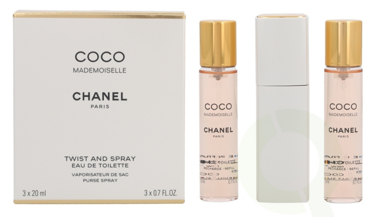 Chanel Coco Mademoiselle Giftset 60 ml 2x Edt Spray Refill 20Ml/1x Edt Spray 20Ml - Twist and Spray