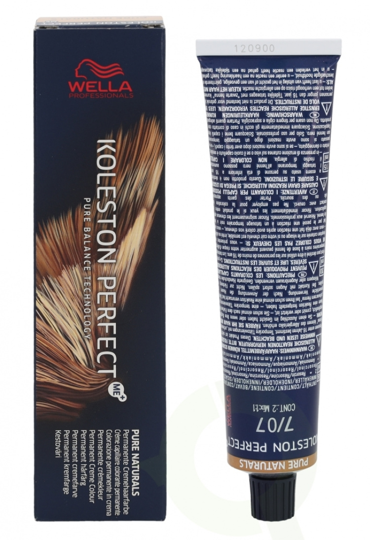 Wella Koleston Perfect Me+ - Pure Naturals 60 ml 7/07 Medium Blonde Natural Brown