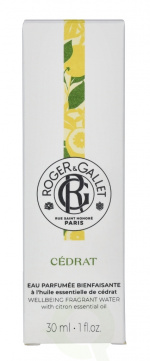 Roger & Gallet Cedrat Wellbeing Fragrant Water 30 ml Natural Spray