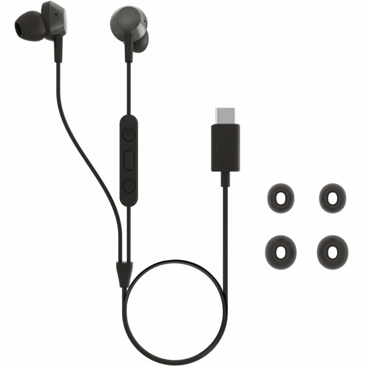 Philips TAE5008BK In-ear-hörlurar med mikrofon och fjärrkontroll. USB-C-kontakt. Svarta
