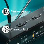 Philips Klassisk köks-radio. Nät- eller batteridrivern. Analog inställning