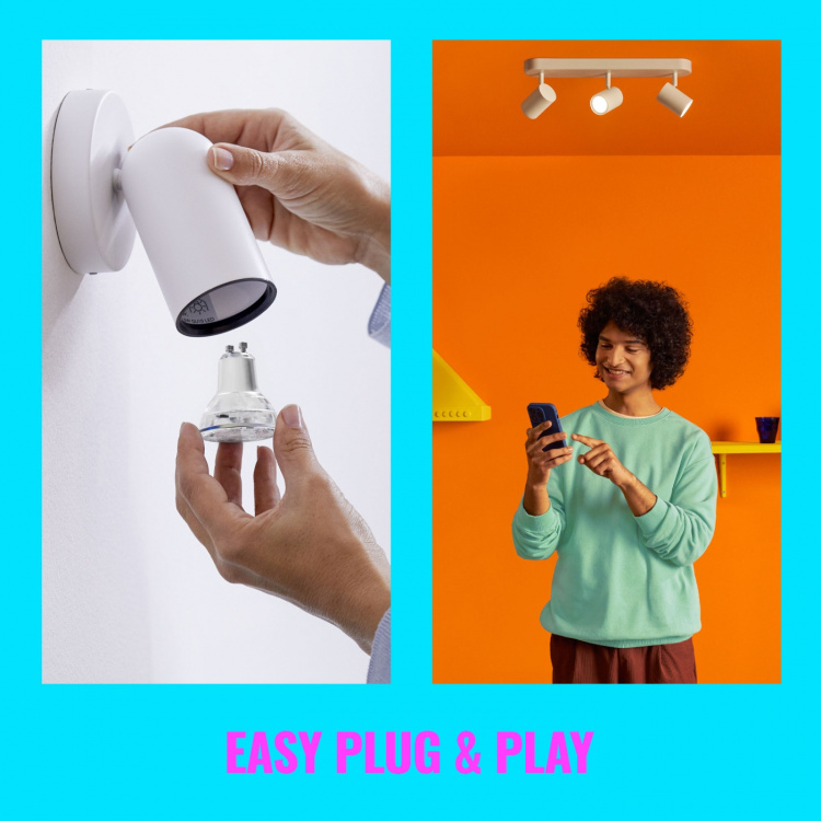 WiZ WiFi Smart LED GU10 50W 345lm Lämmin-kylmä valkoinen 2-pakkaus WiZ WiFi Smart LED GU10 50W 345lm Lämmin-kylmä valkoinen 2-pakkaus