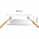 Philips Hue Slim Downlight S 90mm White and Color Ambiance Vit 3-pack