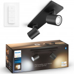 Philips Hue Runner White Ambiance 2 spot 800lm Svart Philips Hue Runner White Ambiance 2 spot 800lm Svart