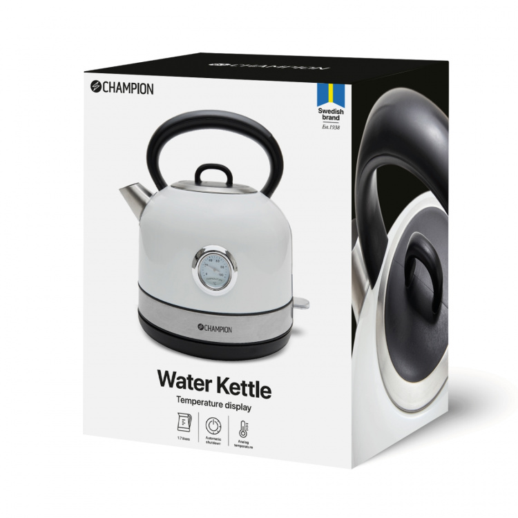 Champion Vattenkokare Retro 1,7L VK402 Creme white Champion Vattenkokare Retro 1,7L VK402 Creme white