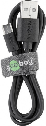 Goobay Micro-USB 5 W laturi + kaapeli,1 m, musta Goobay Micro-USB 5 W laturi + kaapeli,1 m, musta