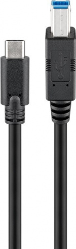 Goobay USB-C - USB-B -kaapeli, 1 m