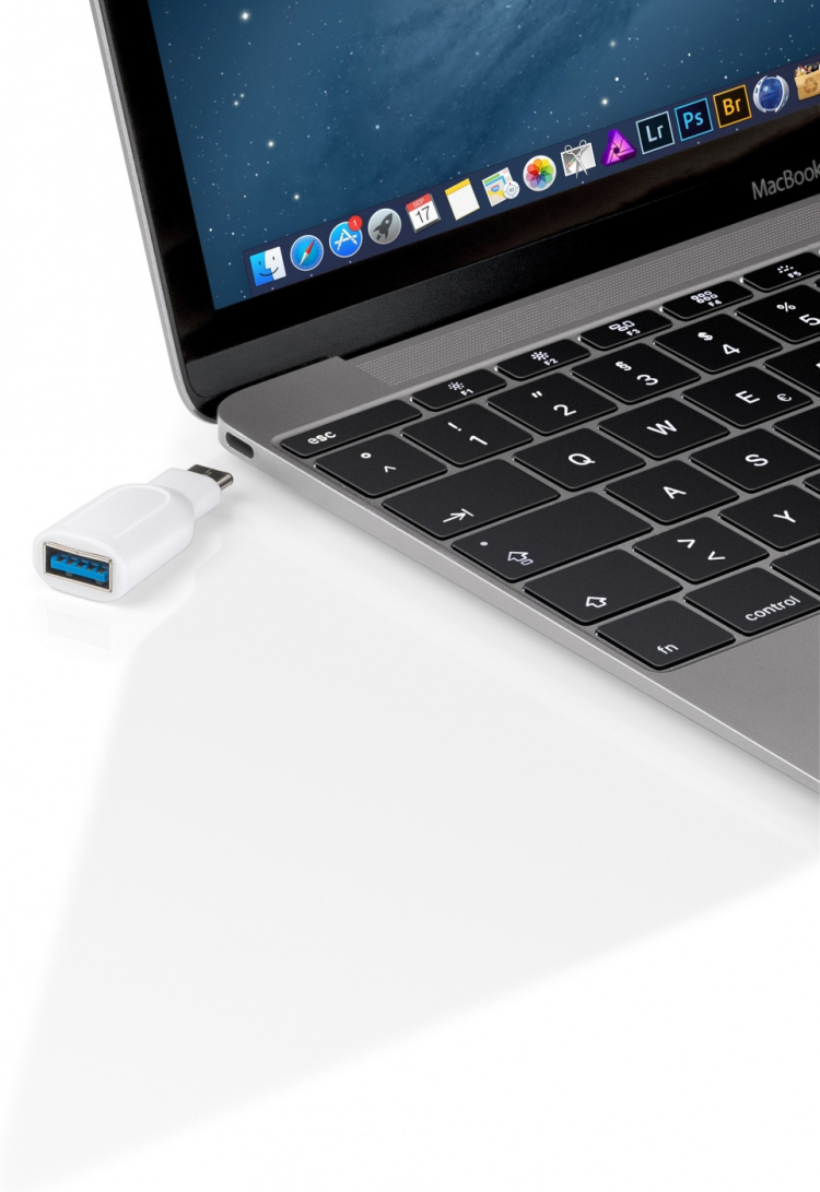Goobay USB-A - USB-C 3.0 OTG -adapteri, valkoinen