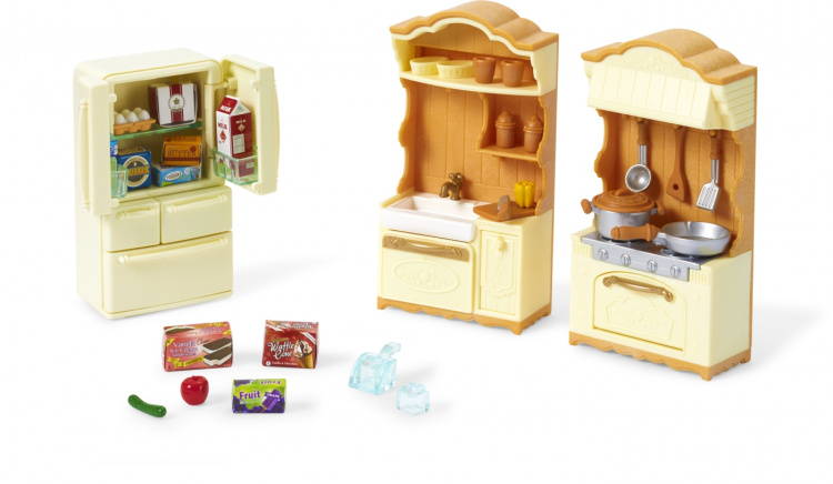 Sylvanian Families Maalaistalon keittiö jääkaapilla