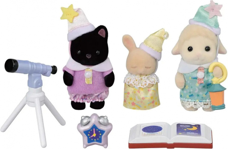 Sylvanian Families Kolmoset yökylässä