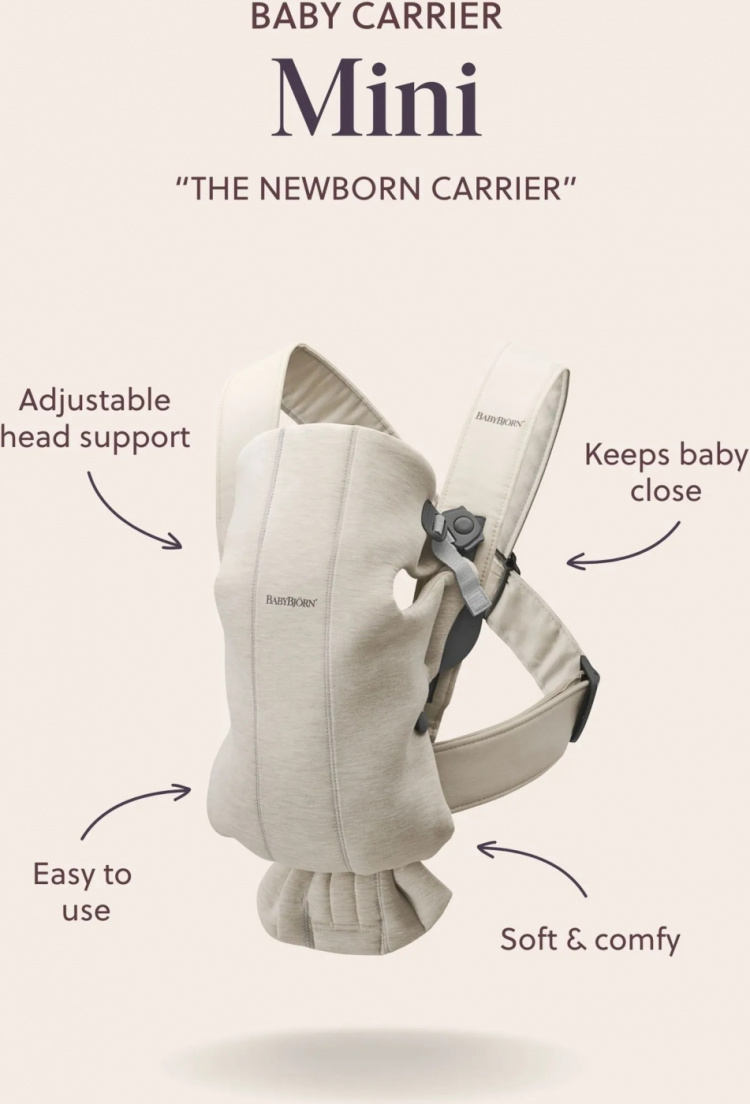 BabyBjörn Mini Woven -kantoreppu, black