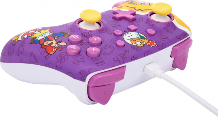 PowerA Enhanced Wired Controller -peliohjain, Princess Peach Battle, Switch PowerA Enhanced Wired Controller -peliohjain, Princess Peach Battle, Switch