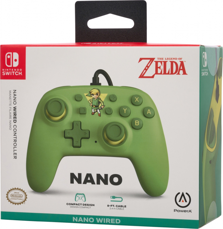 PowerA Nano Wired Controller -peliohjain, Toon Link, Switch