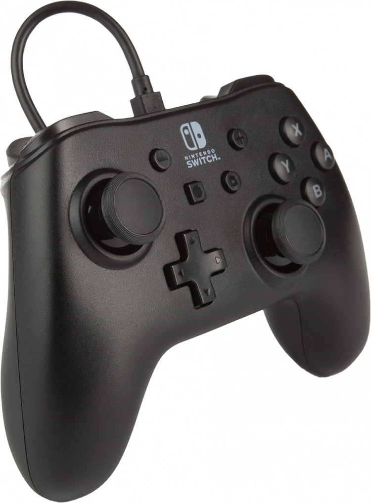 PowerA Wired Controller -peliohjain, musta, Switch