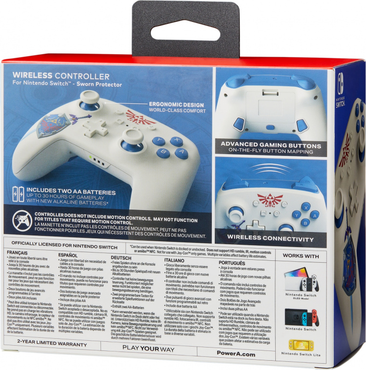 PowerA Wireless Controller -peliohjain, Sworn Protector, Switch