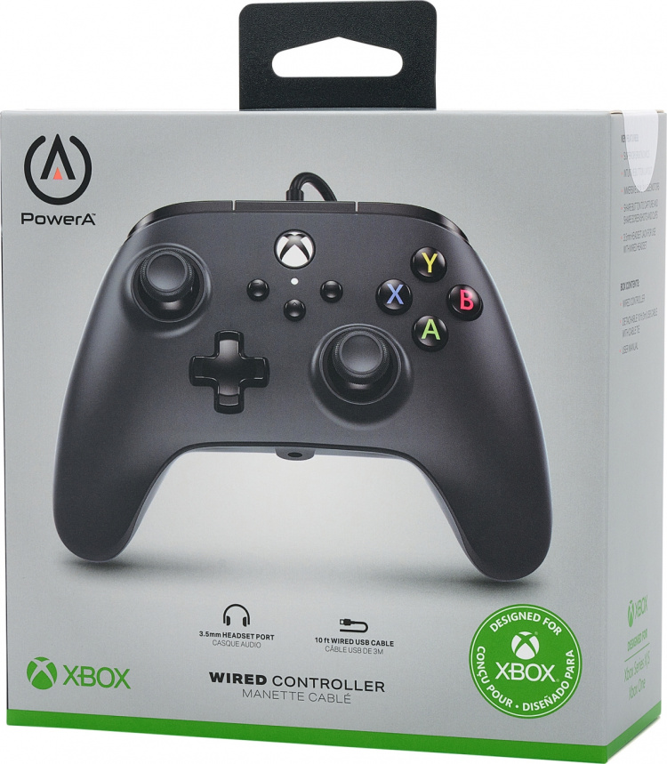 PowerA Wired Controller -peliohjain, musta, Xbox
