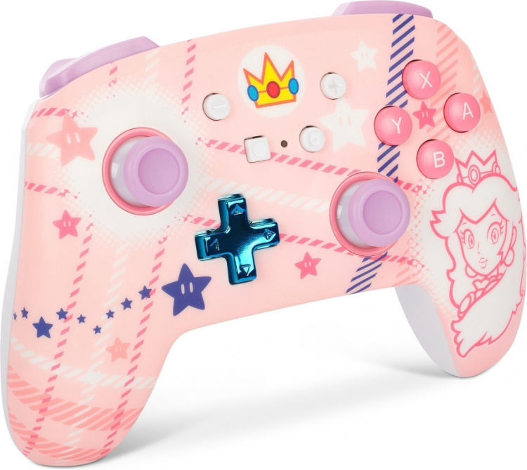 PowerA Enhanced Wireless Controller -langaton peliohjain, Princess Peach Plaid, Switch PowerA Enhanced Wireless Controller -langaton peliohjain, Princess Peach Plaid, Switch