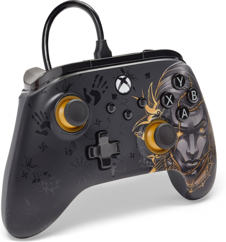 PowerA Advantage Wired Controller -langallinen peliohjain, Midas, Xbox / PC