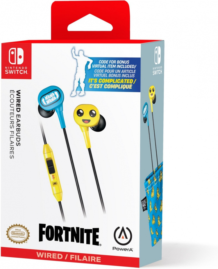 PowerA Wired Earbuds -langalliset nappikuulokkeet, Peely, Switch