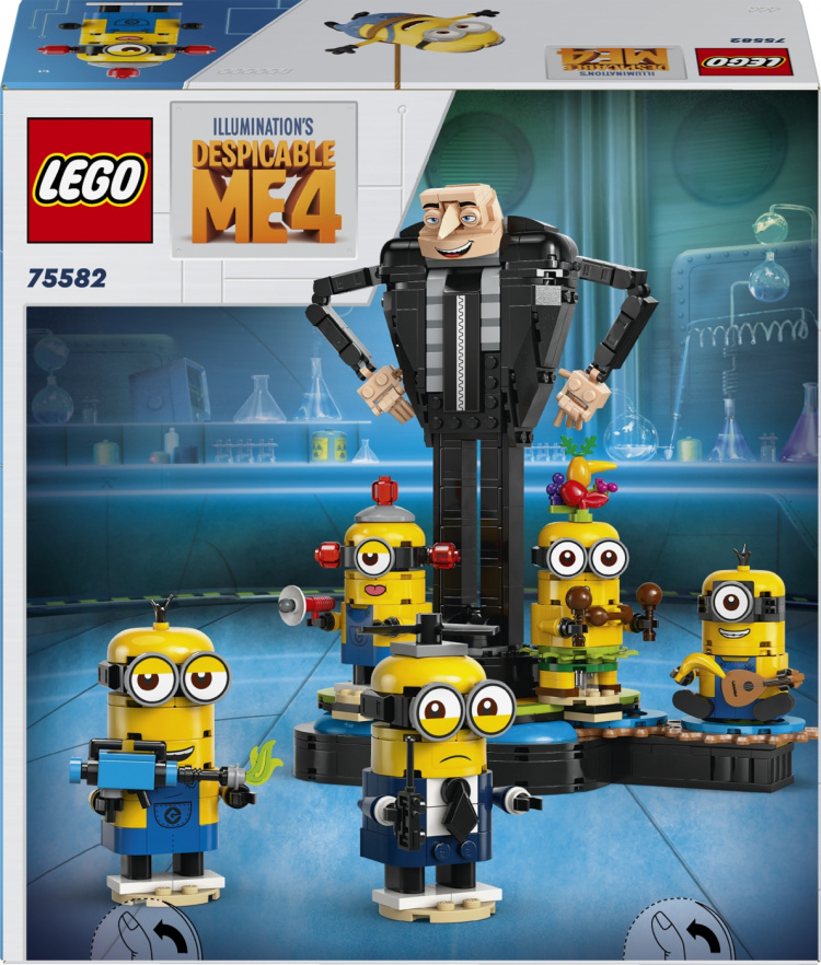 LEGO Minions 75582 - Palikoista rakennettavat Gru ja kätyrit