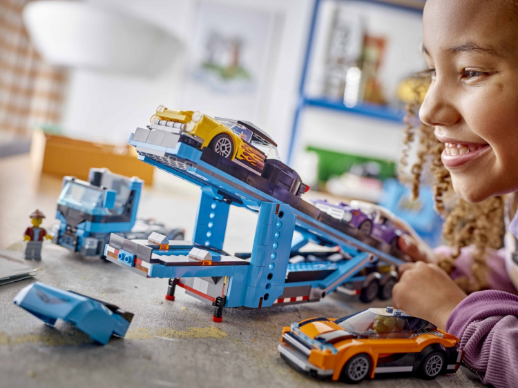 LEGO City Big Vehicles 60408 - Urheiluautojen kuljetusauto