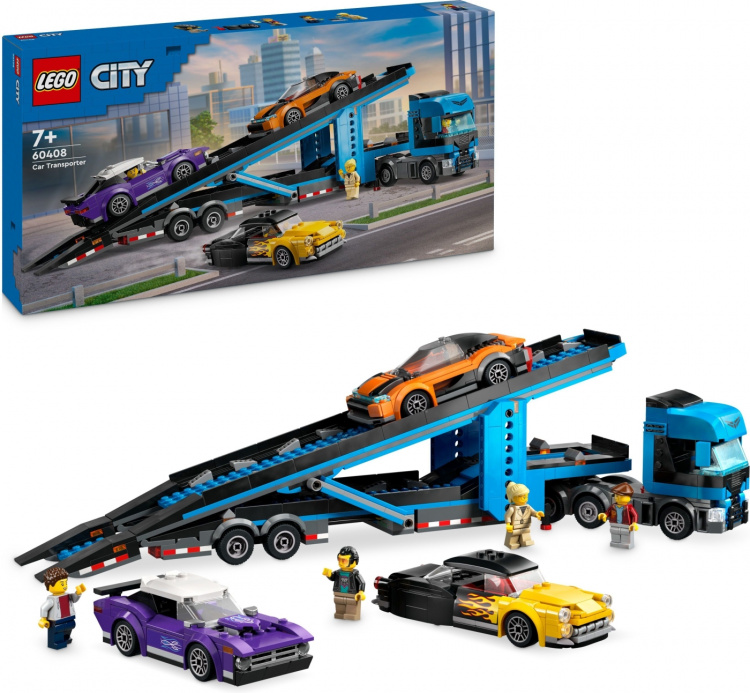 LEGO City Big Vehicles 60408 - Urheiluautojen kuljetusauto