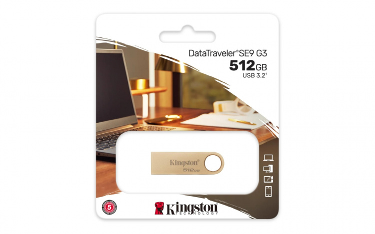 Kingston 512GB 220MB/s Metal USB 3.2 Gen 1 DataTraveler SE9 G3