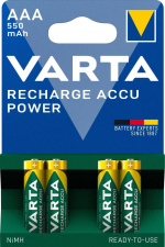 Varta Recharge Charge Accu Power AAA 550mAh 4 Pack