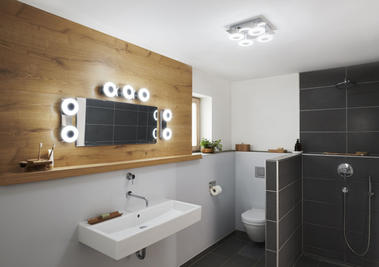 LEDVANCE SMART+ Wall Orbis Wave 15W TW Chrome IP44 WiFi - C