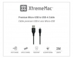 XtremeMac Premium braided micro-usb, 2m, black