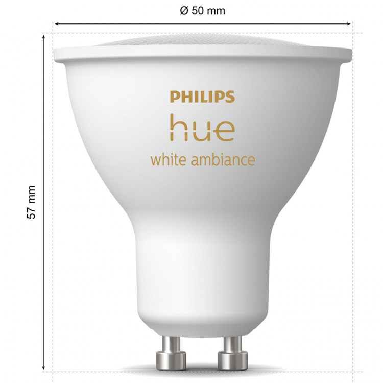 Philips Hue White Ambiance GU10 400lm 2-pack 2-pack