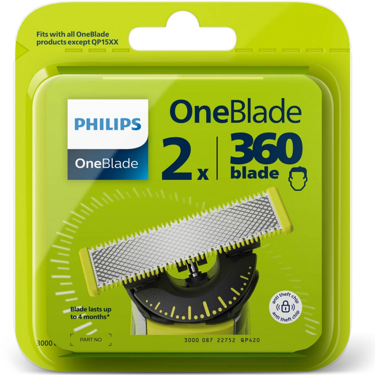 Philips OneBlade ersättningsblad 2-pack QP420 Philips OneBlade ersättningsblad 2-pack QP420