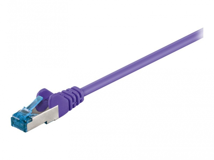 Goobay CAT 6a SFTP, PiMF 25cm network cable Purple
