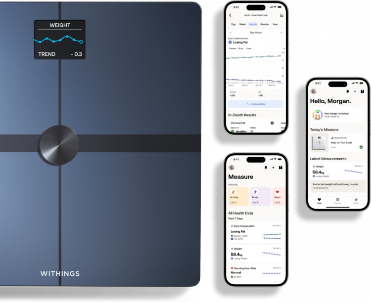 Withings Body Smart Black -kehonkoostumusvaaka wifi-yhteydellä