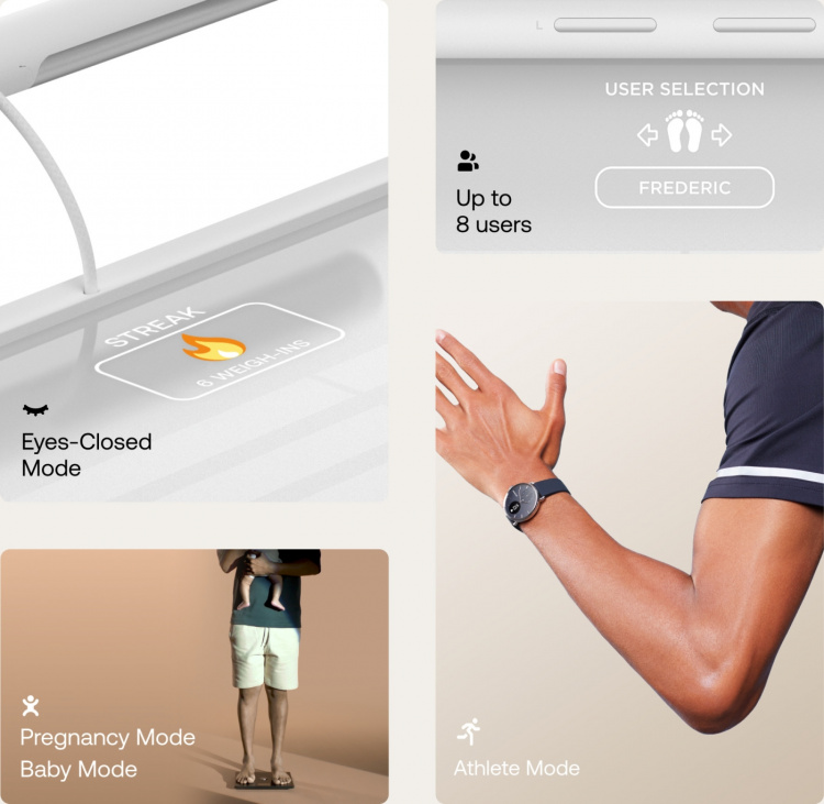 Withings Body Scan -älyvaaka, valkoinen