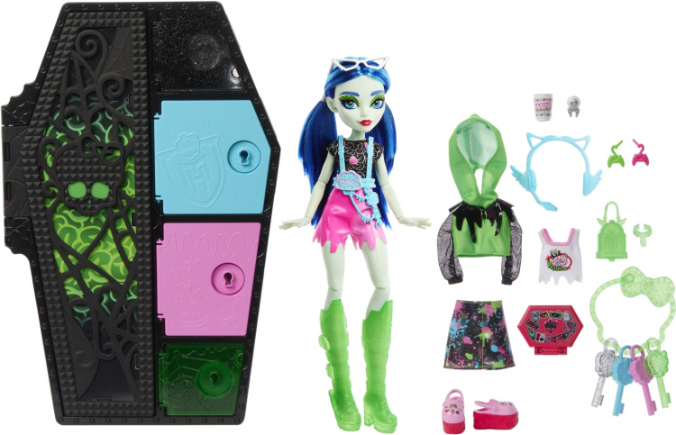 Monster High Skulltimate Secrets: Neon Frights Ghoulia - muotinukke