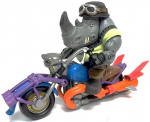 Teenage Mutant Ninja Turtles : Rocksteady Chopper Cycle -figuuri + moottoripyörä