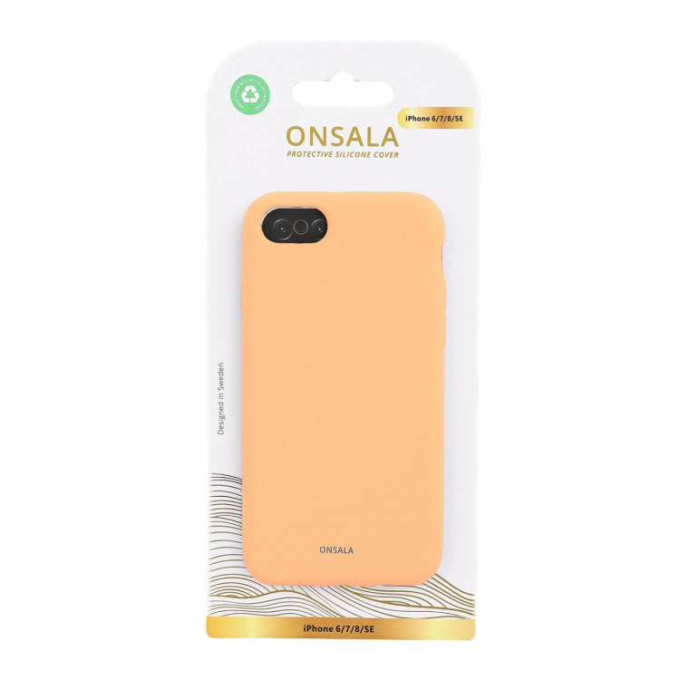 Onsala Backcover Sil Touch iPhone 6/7/8/SE Apricot Onsala Backcover Sil Touch iPhone 6/7/8/SE Apricot