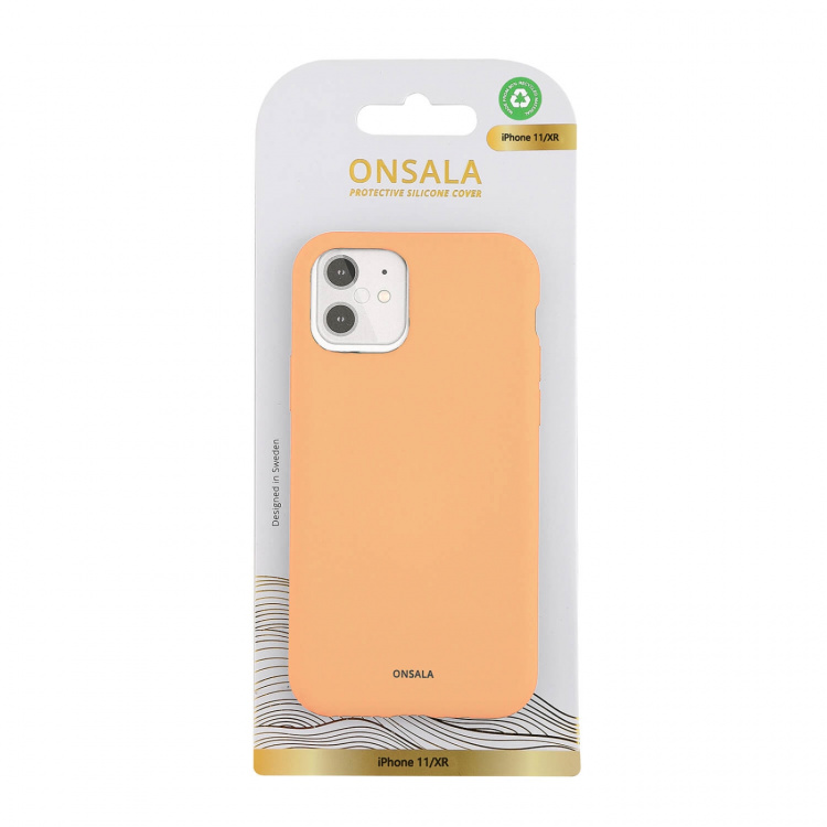 Onsala Backcover Sil Touch iPhone 11/XR Apricot Onsala Backcover Sil Touch iPhone 11/XR Apricot