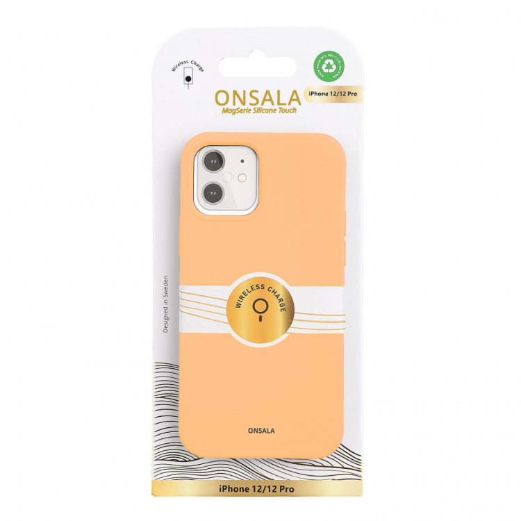 Onsala Backcover Sil Touch iPhone 12/12 Pro Apricot Onsala Backcover Sil Touch iPhone 12/12 Pro Apricot