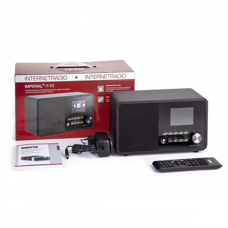imperial i110 (V2) Wi-Fi-internetradio, jossa on mediasoitintoiminto ja Bluetooth® - musta