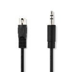 Nedis DIN Audiokaapeli | DIN 5-Pin uros | 3.5 mm uros | Niklattu | 1.00 m | Pyöreä | PVC | Musta | Label Nedis DIN Audiokaapeli | DIN 5-Pin uros | 3.5 mm uros | Niklattu | 1.00 m | Pyöreä | PVC | Musta | Label