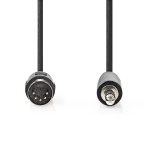 Nedis DIN Audiokaapeli | DIN 5-Pin uros | 3.5 mm uros | Niklattu | 1.00 m | Pyöreä | PVC | Musta | Label Nedis DIN Audiokaapeli | DIN 5-Pin uros | 3.5 mm uros | Niklattu | 1.00 m | Pyöreä | PVC | Musta | Label