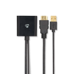 Nedis HDMI™ -sovitin | HDMI™ liitin | DisplayPort uros / USB-A Uros | Kullattu | Suora | PVC | Musta | 1 kpl | Laatikko Nedis HDMI™ -sovitin | HDMI™ liitin | DisplayPort uros / USB-A Uros | Kullattu | Suora | PVC | Musta | 1 kpl | Laatikko