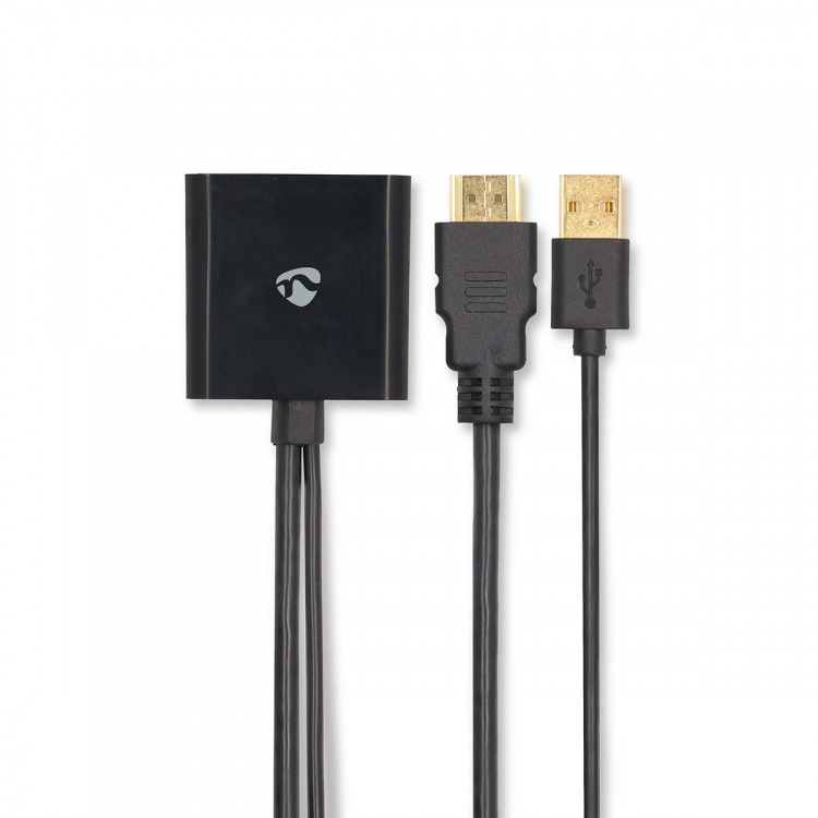 Nedis HDMI™ -sovitin | HDMI™ liitin | DisplayPort uros / USB-A Uros | Kullattu | Suora | PVC | Musta | 1 kpl | Laatikko Nedis HDMI™ -sovitin | HDMI™ liitin | DisplayPort uros / USB-A Uros | Kullattu | Suora | PVC | Musta | 1 kpl | Laatikko