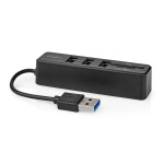 Nedis USB-keskitin | 1x USB-A | 3x USB A Female | 5-Porttinen port(s) | USB 2.0 | USB Virta | SD & MicroSD Nedis USB-keskitin | 1x USB-A | 3x USB A Female | 5-Porttinen port(s) | USB 2.0 | USB Virta | SD & MicroSD