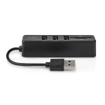 Nedis USB-keskitin | 1x USB-A | 3x USB A Female | 5-Porttinen port(s) | USB 2.0 | USB Virta | SD & MicroSD Nedis USB-keskitin | 1x USB-A | 3x USB A Female | 5-Porttinen port(s) | USB 2.0 | USB Virta | SD & MicroSD